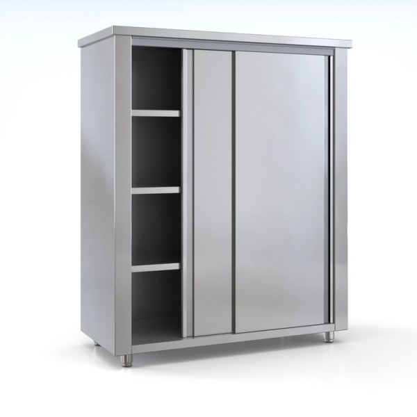 Επαγγελματικό ερμάριο ανοξειδωτο σκευών ντουλάπα με συρόμενες πόρτες 190Χ70Χ200 ID-ER.SK190