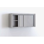 Επαγγελματική πιατοθήκη ανοξείδωτη με 2 συρόμενες πόρτες 140Χ40Χ70 εκ ID-PIAT140