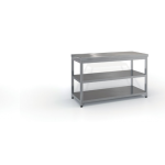 Επαγγελματικό ανοξείδωτο τραπέζι - πάγκος εργασίας ΜΕ ΡΑΦΙ 160χ70χ87 εκ ID-TR16070.S