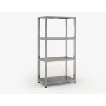 Επαγγελματική ραφιέρα ανοξείδωτη διάτρητη επιδαπέδια με 4 ραφια 110χ50χ180 εκ ID-RAFA.D110