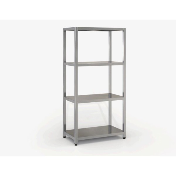 Επαγγελματική ραφιέρα ανοξείδωτη διάτρητη επιδαπέδια με 4 ραφια 140χ50χ180 εκ ID-RAFA.D140