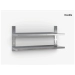 Επαγγελματική ανοξείδωτη ραφιέρα επιτοίχια με 2 ράφια 190X35X53 ID-RAFI.D190