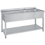 Λάντζα Σκευών ανοιχτή με 1 γούρνα 180X70X85 εκ BM- LA126180