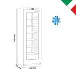 Βιτρίνα κατάψυξης 400lt  GN 400 G BT BLACK HO-24.50.145.0001