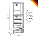 Βιτρίνα διπλή συντήρησης - κατάψυξης 2 θερμοκρασιών κάτω / άνω  700898 HO-49.50.039.0001