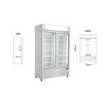Βιτρίνα κατάψυξης διπλή με ανοιγόμενες πόρτες FR 1240 VGC NF HO-24.50.041.0001
