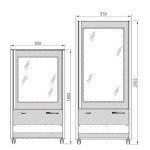 Βιτρίνα κατάψυξη-συντήρηση πανοραμική CRISTAL TOWER 93 RV TB/TNBLACK 