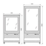 Βιτρίνα συντήρηση πανοραμική CRISTAL TOWER 93 RV TN BLACK 