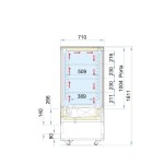 Βιτρίνα κατάψυξη-συντήρηση πανοραμική  CRISTAL TOWER 93LH RV TB/TN BLACK 