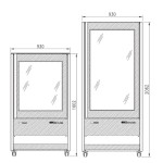 Βιτρίνα κατάψυξη-συντήρηση πανοραμική  CRISTAL TOWER 93LH RV TB/TN BLACK 