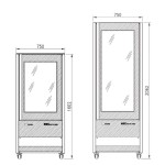 Βιτρίνα κατάψυξη πανοραμική CRISTAL TOWER 75 RS TB BLACK 