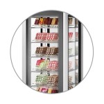 Βιτρίνα κατάψυξη πανοραμική CRISTAL TOWER 75 RS TB BLACK 