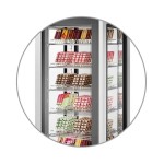 Βιτρίνα κατάψυξη-συντήρηση πανοραμική 565 lt CRISTAL TOWER 75 RV TB/TN BLACK