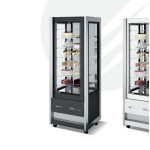  Βιτρίνα συντήρηση πανοραμική CRISTAL TOWER 75 RV TN BLACK