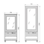  Βιτρίνα συντήρηση πανοραμική CRISTAL TOWER 75 RV TN BLACK