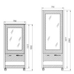 Βιτρίνα κατάψυξη πανοραμική Μετάβαση στην αρχή της συλλογής εικόνων CRISTAL TOWER 75LH RS TB BLACK