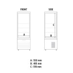 Βιτρίνα κατάψυξης πανοραμική VICTORIA 65 NFN BLACK