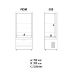 Βιτρίνα συντήρησης πανοραμική VICTORIA 85 NFP BLACK