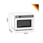 Φούρνος μικροκυμάτων 18 lt με 2 magnetrons 610839 420x540x338(h)mm