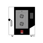 Φούρνος κυκλοθερμικός απευθείας ψεκασμού 6 θέσεων GN 2/1 με ενσωματωμένο πλύσιμο MKF 621 BM 850x1035x850(h)mm