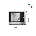 Φούρνος κυκλοθερμικός 5 θέσεων GN1/1 απευθείας ψεκασμού με ενσωματωμένο πλύσιμο GALILEO SP05L2S | COMBI OVEN