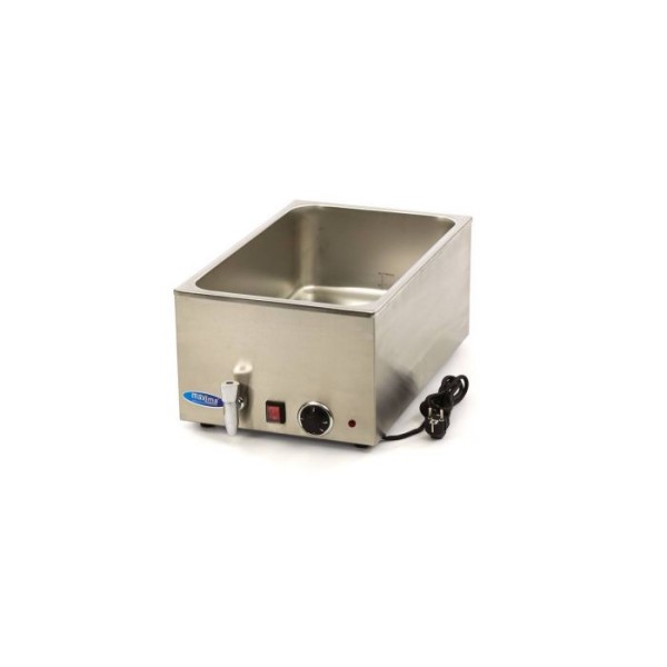 Επαγγελματικό Bain Marie ηλεκτρικό επιτραπέζιο GN 1/1 με βρυσάκι 33,8X54X24,8 εκ MAX-09300004