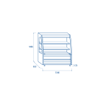 Open Front βιτρίνα τοίχου MC 135