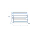 Open Front βιτρίνα τοίχου MC 180 (Πλάτους 1865mm)