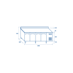 Πάγκος συντήρησης PA 4200 - EURONORM για λαμαρίνες 600 χ 400mm