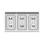 Εστία αερίου επιτραπέζια 6 εστιών Lotus 120x70.5x28 εκ PCT-712GP