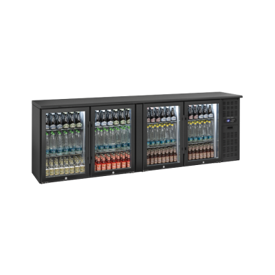 BACK BAR QBG 400 με 4 γυάλινες ανοιγόμενες πόρτες