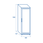 Κατάψυξη 400 λίτρων QNXG 400 (ΜΕ ΓΥΑΛΙΝΗ ΠΟΡΤΑ)