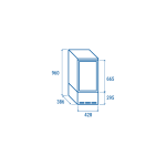 Βιτρίνα τεσσάρων όψεων CH- RC 98W - 98lt (Λευκή)