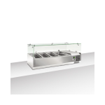 Ψυγείο σαλατών επιτραπέζιο για 3 GN 1/3 & 1 GN 1/2 120X39,5X22.5X(42.7)εκ RWX 1200