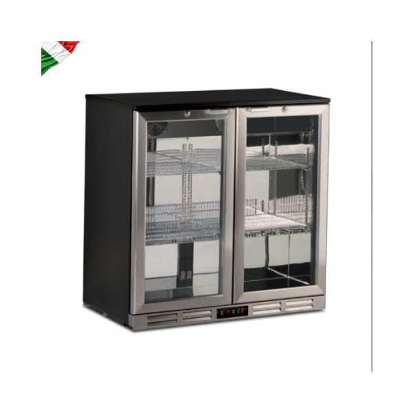 Ψυγείο βιτρίνα συντήρηση επιτραπέζιο με 2 πόρτες 90x53x89.6 εκ S 198 XH
