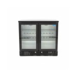 Βιτρίνα ψυχόμενη επιτραπέζια μαύρη με 2 αρθρωτές πόρτες MAX-09400905