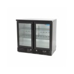 Βιτρίνα ψυχόμενη επιτραπέζια μαύρη με 2 αρθρωτές πόρτες MAX-09400905