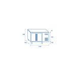 Πάγκος συντηρησης για λεκανάκια 325χ410 mm SRG 2100 (ΜΕ ΓΥΑΛΙΝΗ ΠΟΡΤΑ)