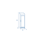 Βιτρίνα αναψυκτικών TKG 388C με διαφημιστική μετώπη 350lt