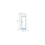 Βιτρίνα αναψυκτικών TKG 390C με διαφημιστική μετώπη 350lt