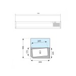 Ψυγείο σαλατών επιτραπέζιο για 7 GN 1/4 1500x335x225(435) εκ VK33-150