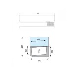 Ψυγείο σαλατών επιτραπέζιο για 4 GN 1/3 1200x395x225(435) εκ VK38-120