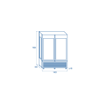 Βιτρίνα ζαχαροπλαστικής VRP 804B 800lt (Μαύρη)