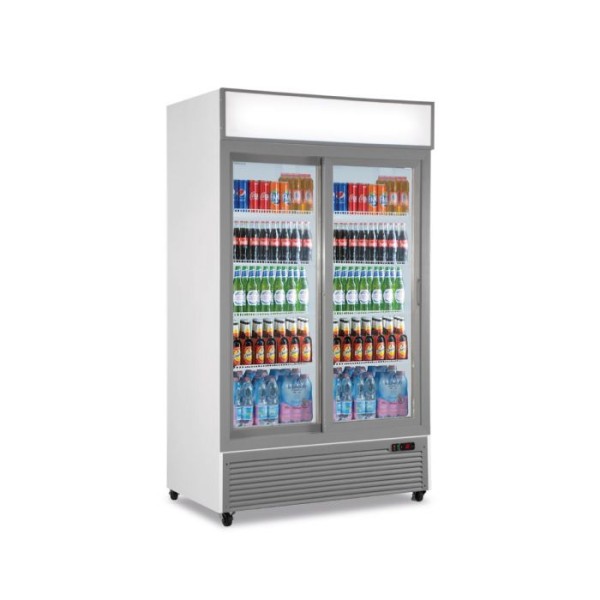 Βιτρίνα συντήρησης διπλή με συρόμενες πόρτες CL1100 V2GC SL White