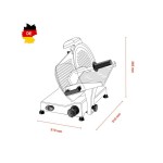 Ζαμπονομηχανή πλάγιας κοπής 250mm 174251