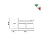 Βιτρίνα κατάψυξης διπλή επιτοίχια 373lt ALASKA TOP 145 HOI- 24.02.005.0001