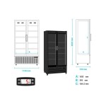 Βιτρίνα συντήρησης διπλή ICOOL 110 JUMBO BLACK