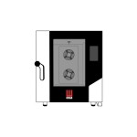 Φούρνος κυκλοθερμικός απευθείας ψεκασμού 6 θέσεων GN 2/1 με ενσωματωμένο πλύσιμο MKF 621 BM