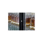 Ψυγείο βιτρίνα συντήρηση επιδαπέδιο μαύρο back bar με συρόμενες πόρτες 135x53x85 εκ 700123