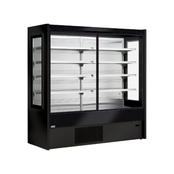 Self service συντήρησης με συρόμενες πόρτες και πανοραμικά πλαϊνά CHAMONIX B200 SP VIEW 1000 BLACK